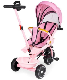 ECOTOYS tricikl sa rotirajućim sedištem i sklopivom tendom 2 u 1 Pink WQL-066-18 PINK