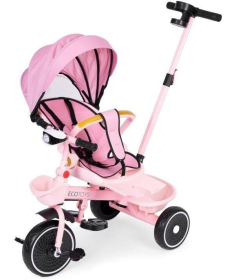 ECOTOYS tricikl sa rotirajućim sedištem i sklopivom tendom 2 u 1 Pink WQL-066-18 PINK