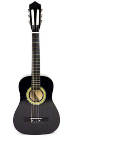 ECOTOYS velika drvena gitara za decu Black