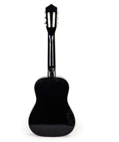 ECOTOYS velika drvena gitara za decu Black