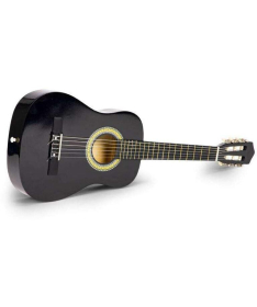 ECOTOYS velika drvena gitara za decu Black