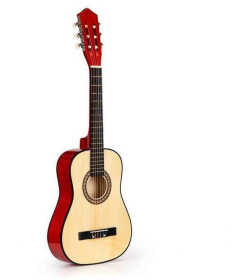 ECOTOYS velika drvena gitara za decu Red