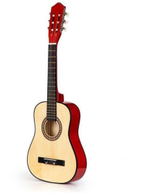 ECOTOYS velika drvena gitara za decu Red