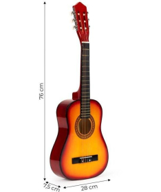 ECOTOYS velika klasična drvena gitara za decu sa 6 žica Braon HX18022-30 NAT