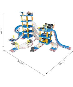 ECOTOYS velika parking garaža policijska stanica,4 nivoa,benzinska pumpa 100 elemenata - 660-A43