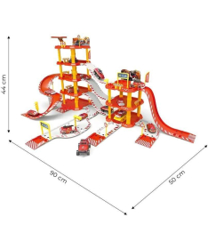 ECOTOYS velika parking garaža vatrogasna stanica,4 nivoa, benzinska pumpa 100 elemenata - 660-A42