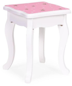 ECOTOYS veliki toaletni sto za devojčice sa trostrukim ogledalom, stolicom i fiokom W08H094