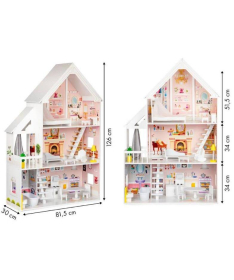 ECOTOYS XXL drvena kućica za lutke for dolls Residence igračka za decu