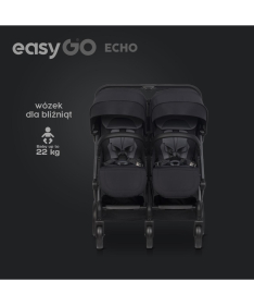 Eurocart Easy Go Echo kolica za blizance Ebony Black