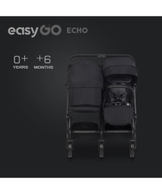 Eurocart Easy Go Echo kolica za blizance Ebony Black