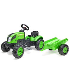 Falk traktor sa pedalama za decu sa prikolicom Country Farmer Green - A074781