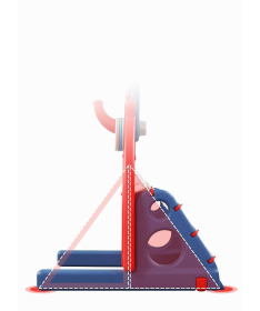 Feelkids podesivi koš 5u1 Autic Crveni