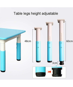 Feelkids podesivi sto za decu 60x60x48 60 cm Bež