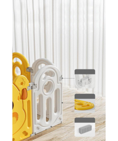 FEELKIDS sklopiva ogradica za bebe sa košem Pace Žuto bela
