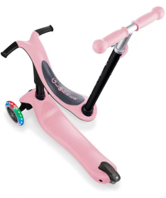 Globber Go Up Sporty guralica/trotinet za decu 4 u 1 Lights Pink