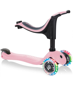 Globber Go Up Sporty guralica/trotinet za decu 4 u 1 Lights Pink