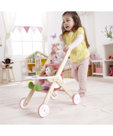 Hape drvena kolica za lutke Pink E1650