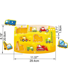 Hape drvena slagalica Peg Puzzle 10 elemenata E1407