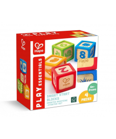 Hape drvene kocke sa silikonskom ivicom igračka za bebe 4 elementa E0132