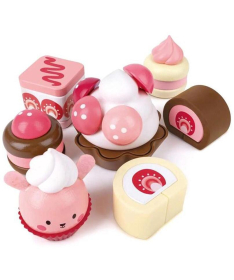 Hape drvene namirnice Strawberry Dessert Set 16 elemenata E3194