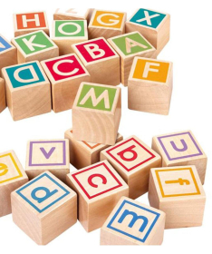 Hape sorter drvene kocke igračka Pull Along Cart with Blocks E1632