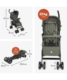 Hauck Fold N Care dečija kolica do 22kg Olive