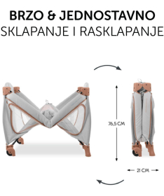 Hauck prenosivi krevetac za bebe Sleep n Play Go Plus Dusty Cork