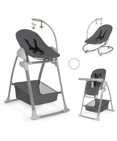 Hauck Sit N Relax hranilica za bebe 3 u 1 Dark Grey