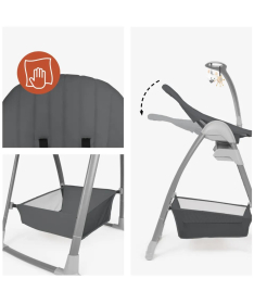 Hauck Sit N Relax hranilica za bebe 3 u 1 Dark Grey