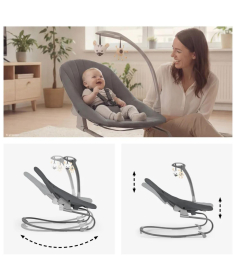 Hauck Sit N Relax hranilica za bebe 3 u 1 Dark Grey