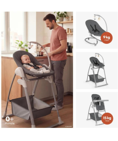 Hauck Sit N Relax hranilica za bebe 3 u 1 Dark Grey