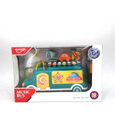 Huanger Bus ksilofon i umetaljka zeleni igračka za decu - 35654