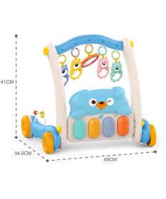 Huanger guralica i tertanica za bebe 2 u 1 Kuca Plava - 1042223