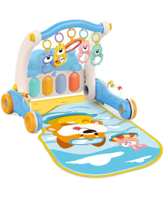 Huanger guralica i tertanica za bebe 2 u 1 Kuca Plava - 1042223