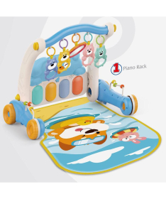 Huanger guralica i tertanica za bebe 2 u 1 Kuca Plava - 1042223