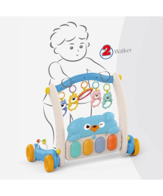 Huanger guralica i tertanica za bebe 2 u 1 Kuca Plava - 1042223