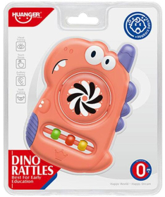 Huanger zvečka za bebe telefon Dino roze - 1038915