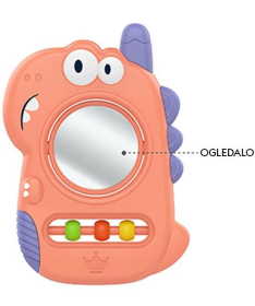 Huanger zvečka za bebe telefon Dino roze - 1038915