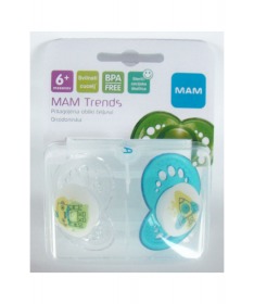 MAM laza za bebe i decu (varalica) Trends silikon 6 meseci + 2 kom