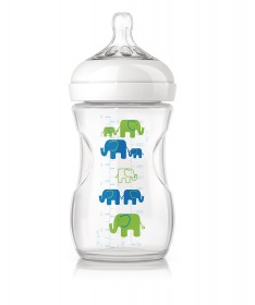 Avent flasica za bebe Natural Deco Slon Plava SCF627/17 1 mesec +