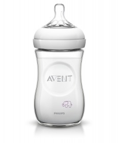 Avent flasica za bebe Natural Deco Slon roza SCF628/17 1 mesec +