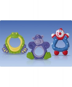 Nuby glodalica za bebe zaba klovn majmun 3 meseca +