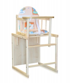 Lorelli Bertoni hranilica za bebe (stolica za hranjenje) Drvena Woody