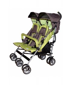 Puerri kolica za blizance DoubleLite zelena