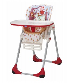 Chicco hranilica za bebe stolica za hranjenje 2 u 1 Polly happy land crvena