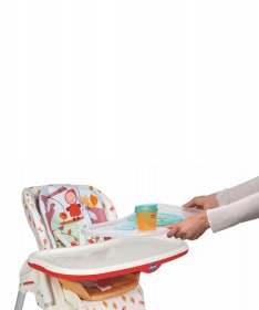 Chicco hranilica za bebe stolica za hranjenje 2 u 1 Polly happy land crvena