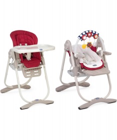 Chicco hranilica za bebe stolica za hranjenje 3 u 1 Polly Magic scarlet crvena