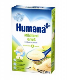 Humana mlecna kasica sa Grizom i vanilom 250 g 4 meseca +