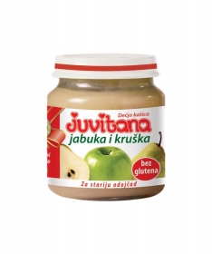 Juvitana kasica za bebe i decu od jabuke i kruske 128 g