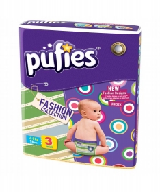 Pufies Fashion pelene za bebe i decu 3 midi 78 kom
